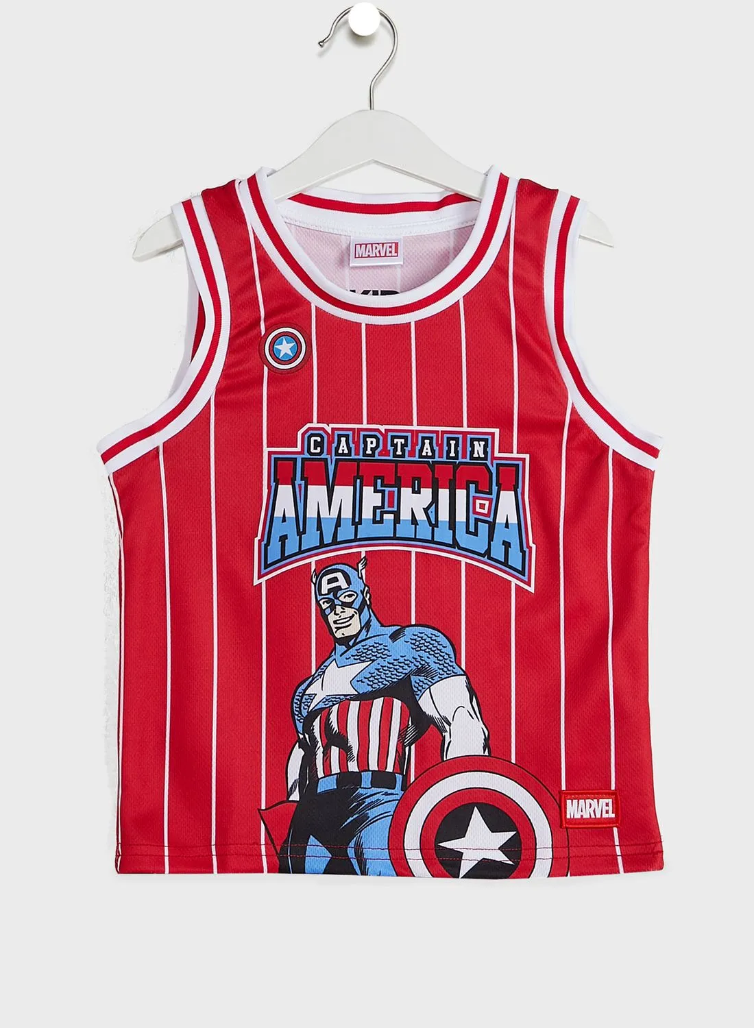 Cotton On Kids Captain America Basketball Tank Vest