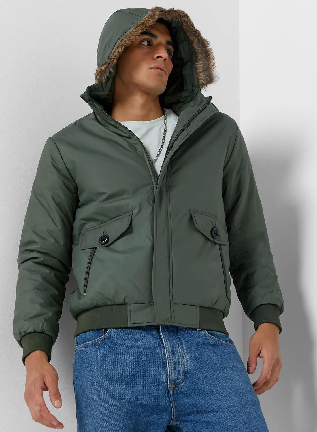 Seventy Five Faux Fur Hooded Jacket