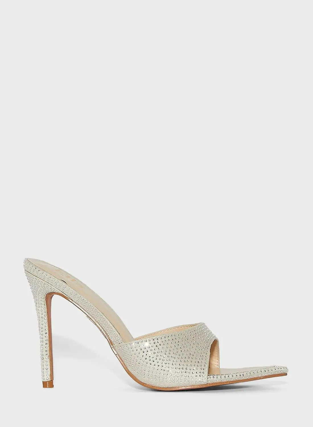 Ella Limited Edition Diamante Pointed Toe Sandal Silver