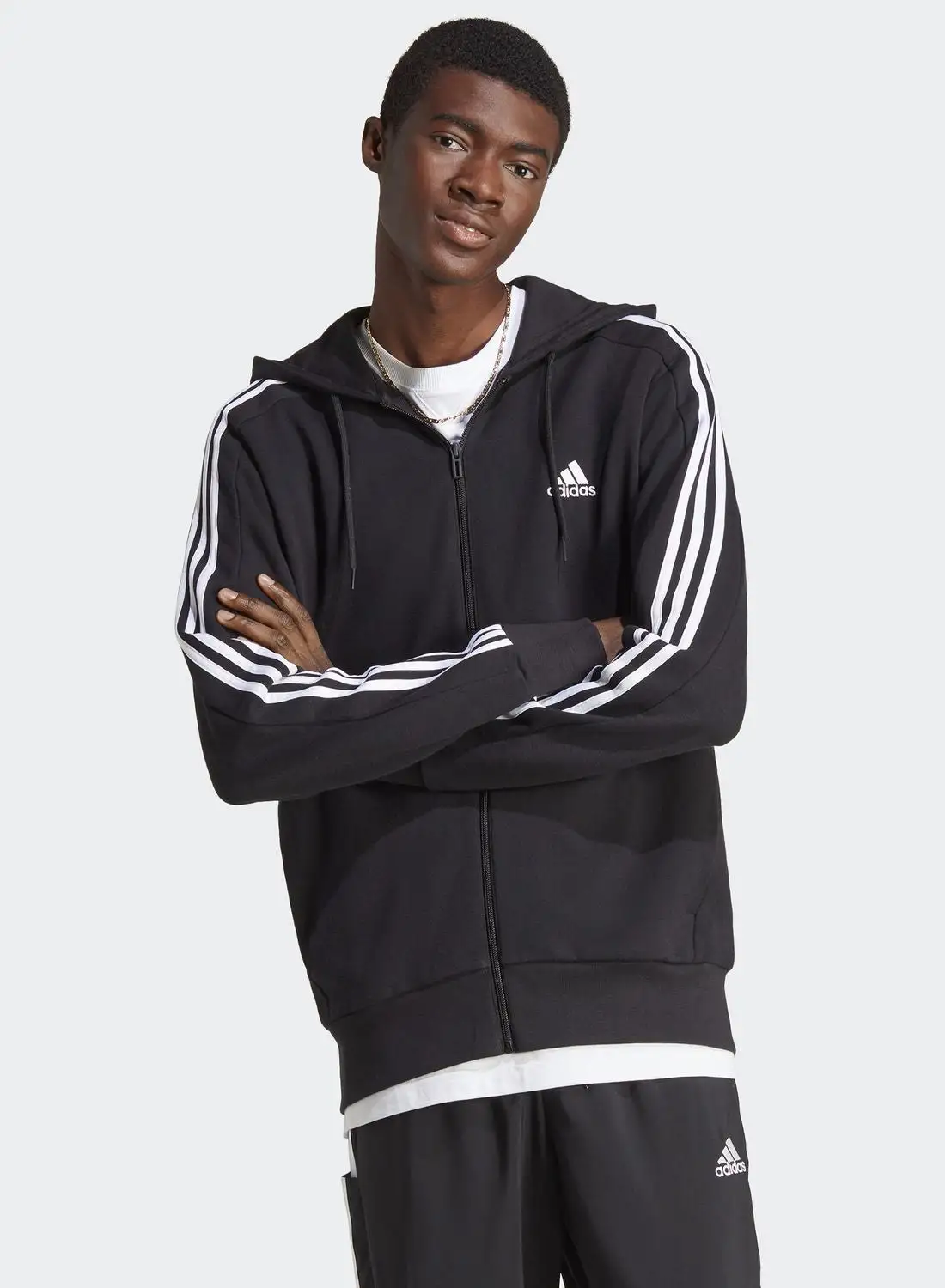 Adidas 3 Stripes French Terry Hoodie