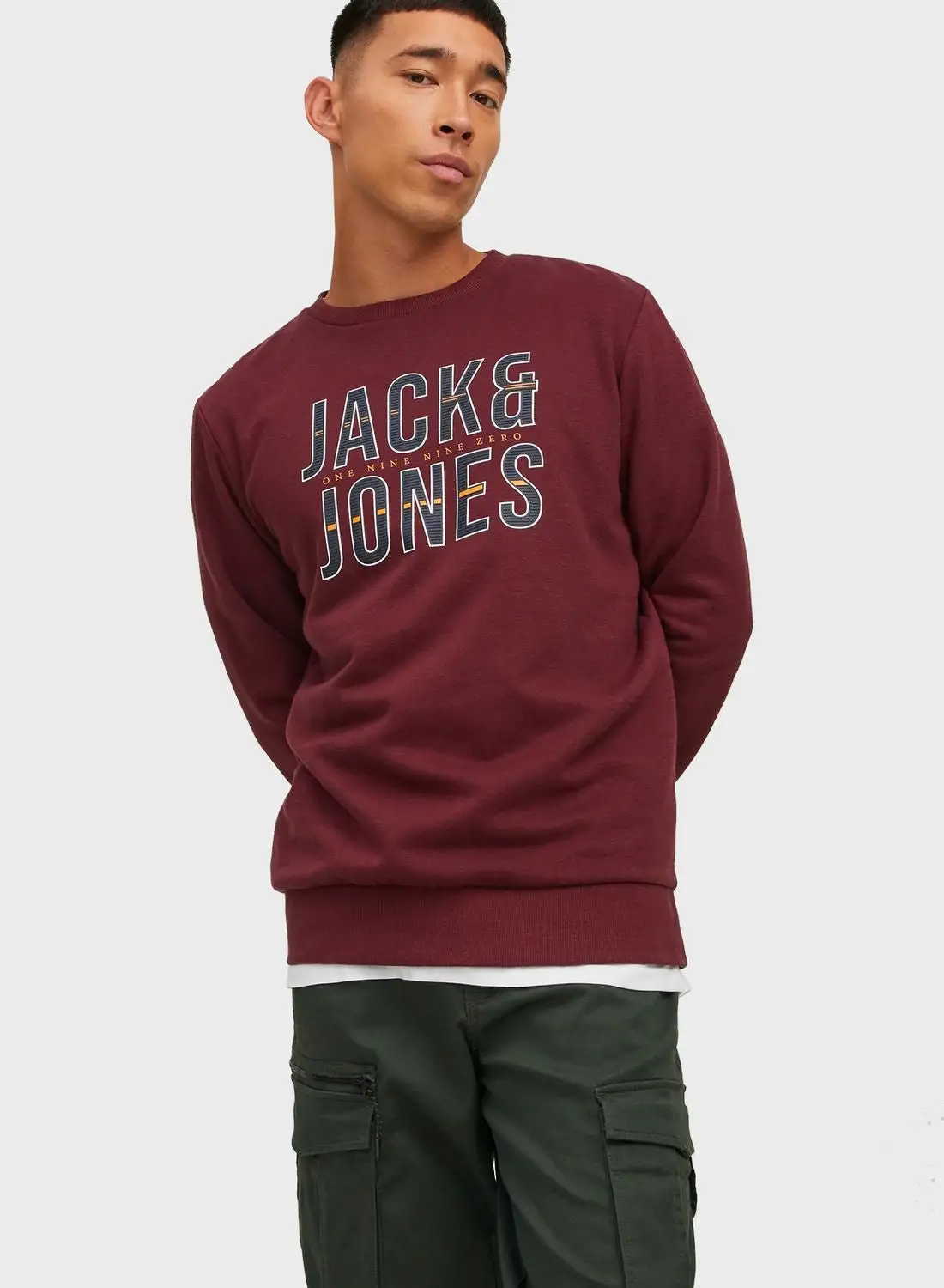 JACK & JONES Logo Print Sweatshirt