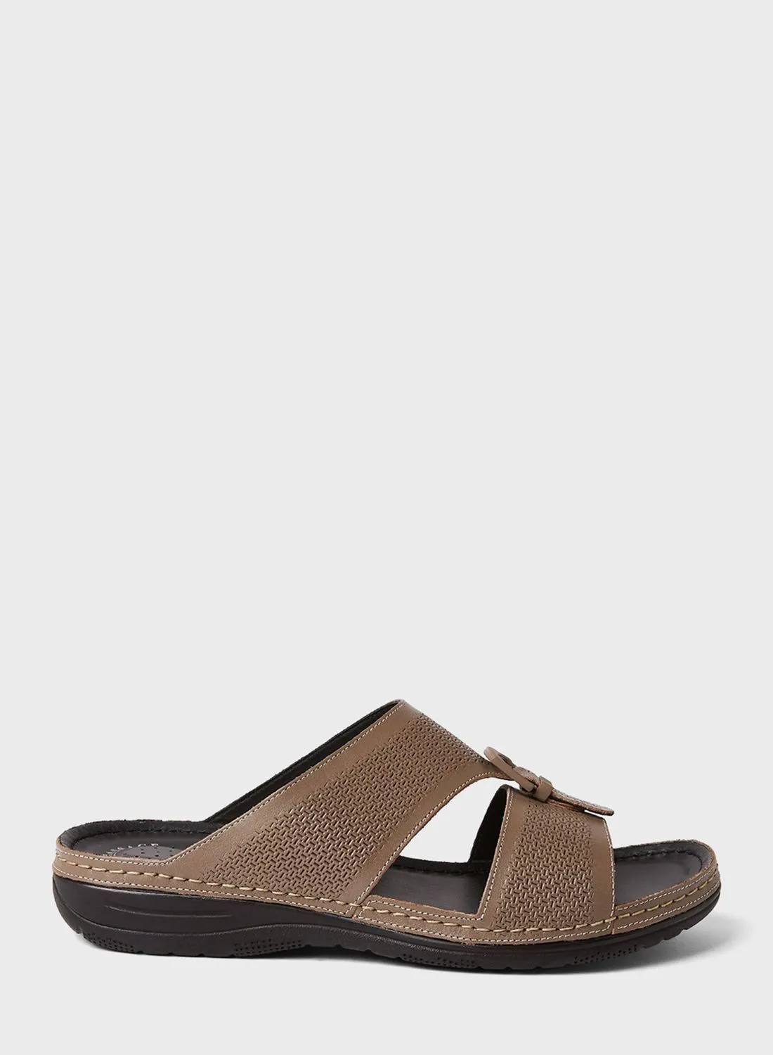 Comfort Plus Textured Leather Sandals
