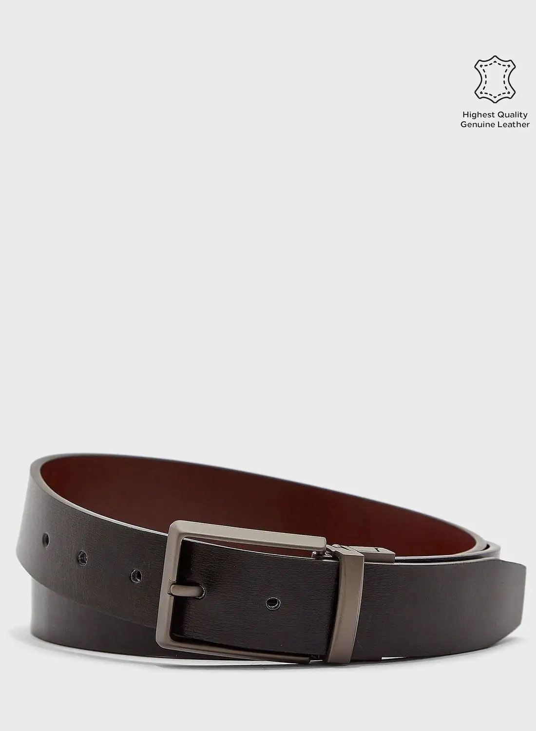 Robert Wood Genuine Leather Reversible Formal Belt