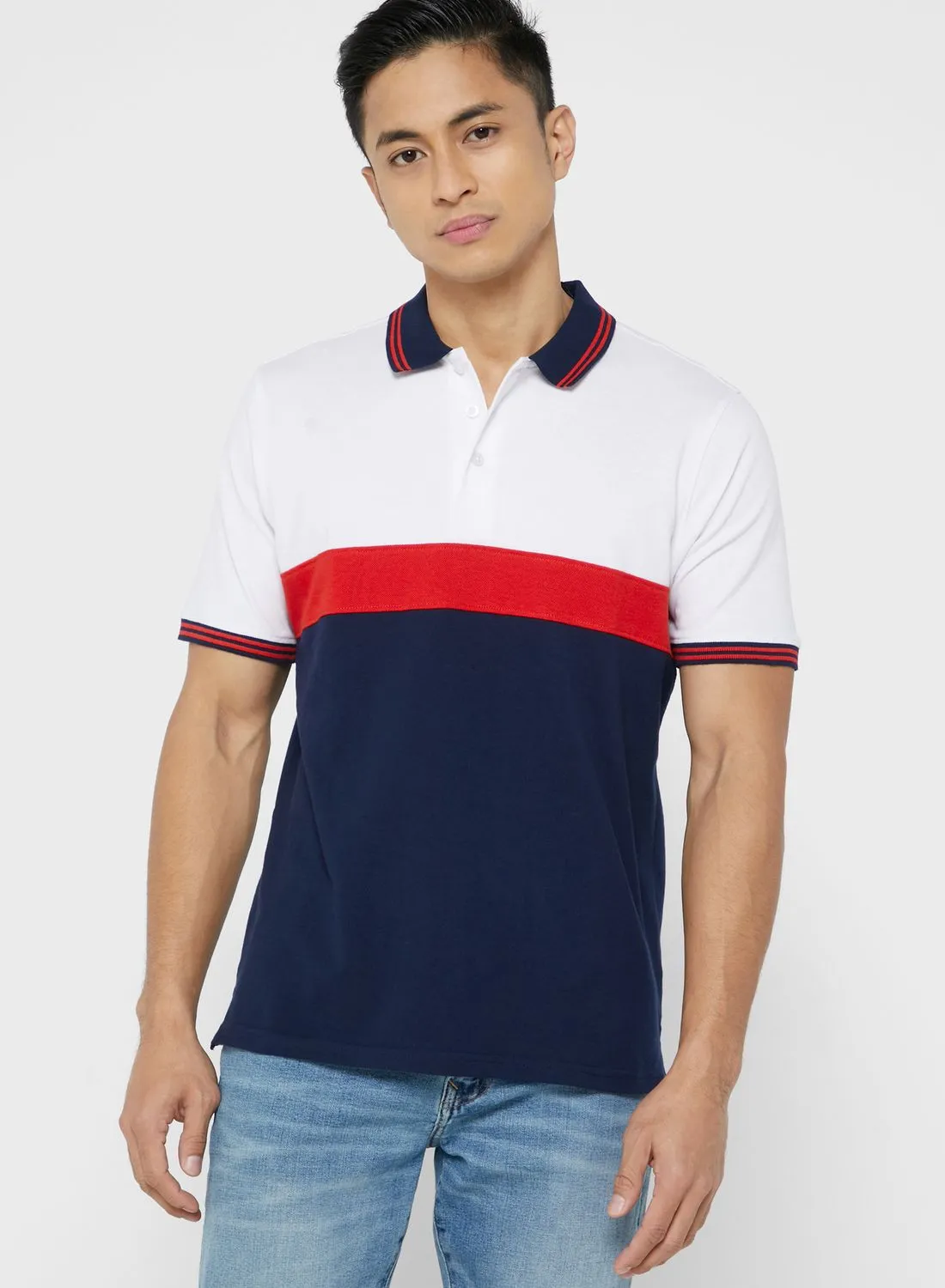 Seventy Five Cut And Sew Polo Shirt