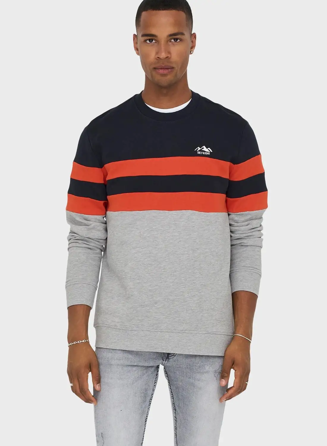 Only & Sons Color Block Sweatshirt