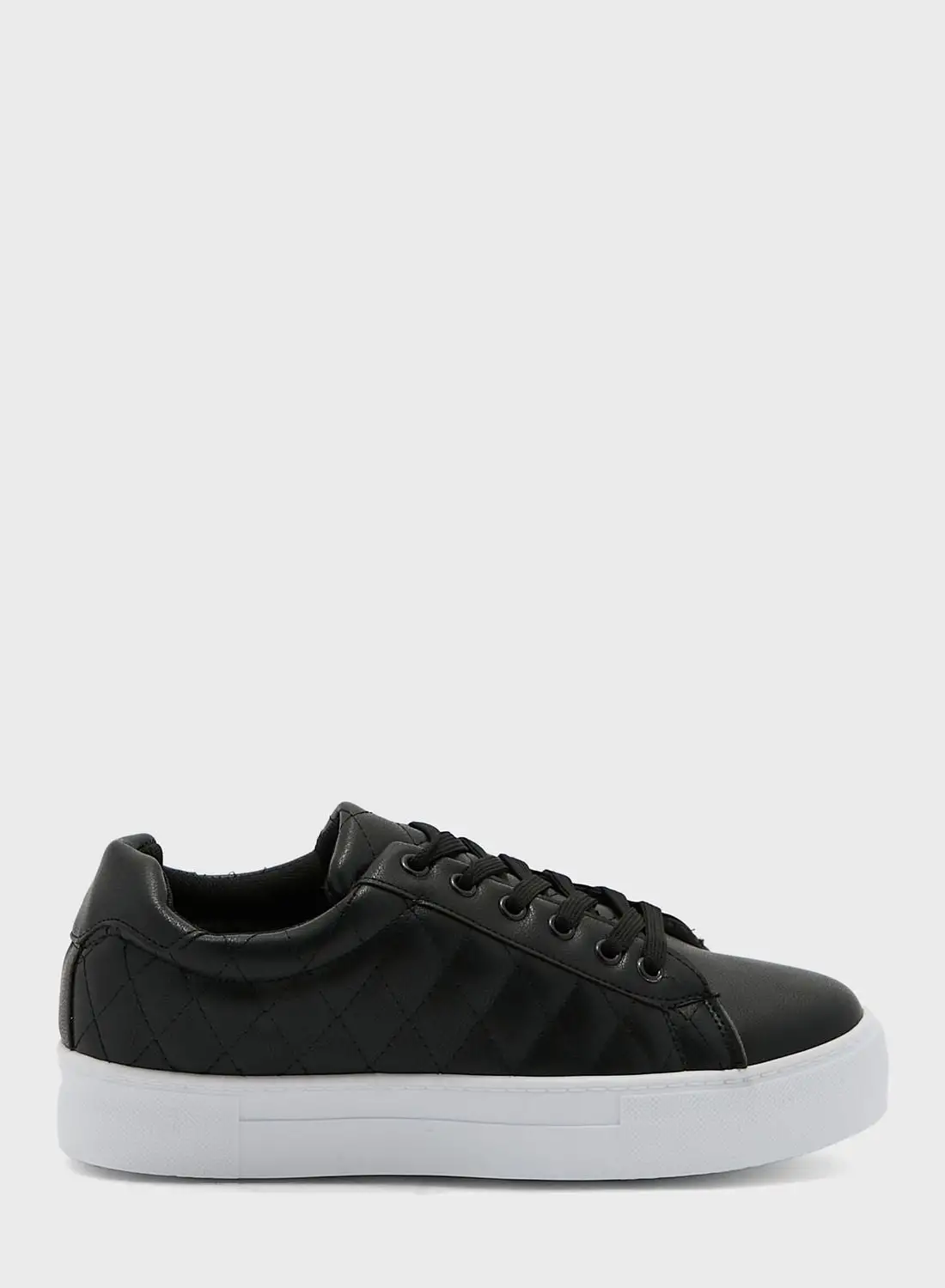 Ginger Quilted Pu Plimsoll Sneaker