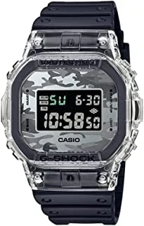 ساعة كاسيو الرجالية جي شوك رقمية سوداء بسوار من الراتنج DW-5600SKC-1DR