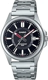 Casio Men Watch Analog Black Dial Stainless Steel Band MTP-E700D-1EVDF