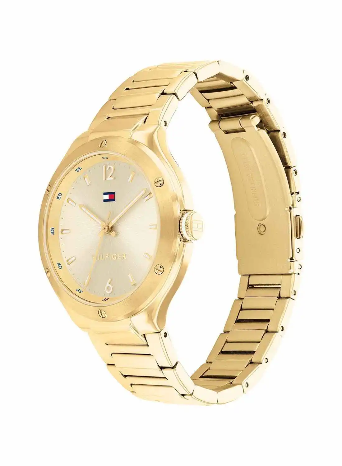 TOMMY HILFIGER TOMMY HILFIGER NAOMI WOMEN's LIGHT CHAMPAGNE DIAL, IONIC THIN GOLD PLATED 2 STEEL WATCH - 1782477