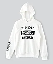 Avengers Hooded Sweatshirt for Senior Boys - White, 8-9 Year
