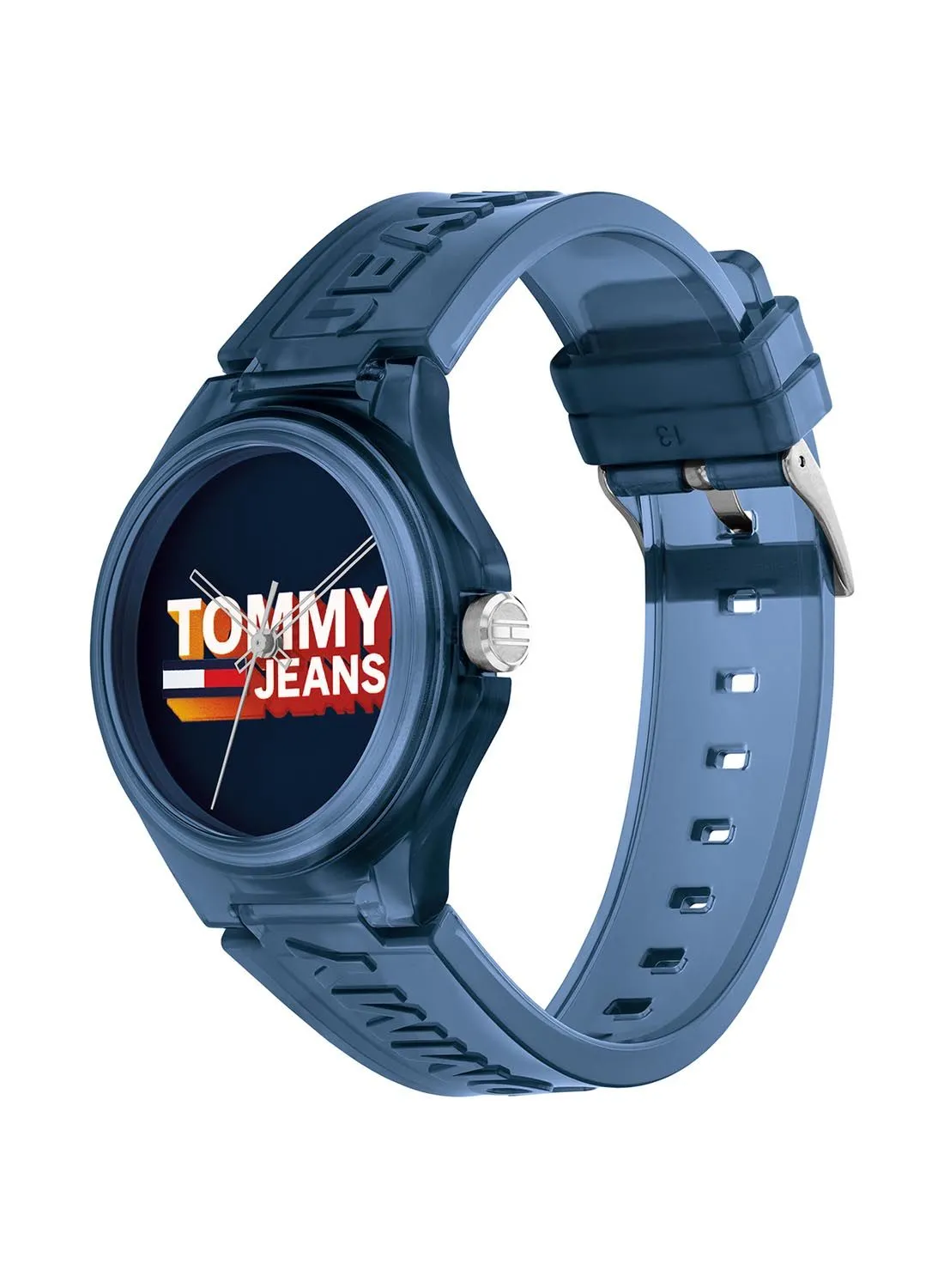 TOMMY HILFIGER TOMMY HILFIGER BERLIN UNISEX's NAVY DIAL, NAVY TRANSLUCENT SILICONE WATCH - 1720028