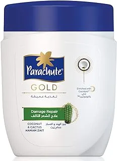 Parachute Gold Hot Oil Damage Repair Hair Mask With Coconut and Cactus | Hammam Zait Enriched with Cocolipid | Hair Damage Repair Treatment Mask - 1000ml