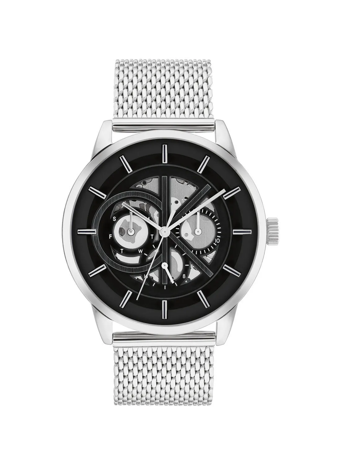 CALVIN KLEIN Modern Skeleton Men's Mesh Wrist Watch - 25200213