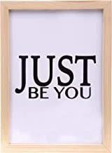 LOWHA Just Be you Wall Art with Pan Wood framed Ready to hang for home, bed room, office living room Home decor hand made wooden color 23 x 33cm By LOWHA