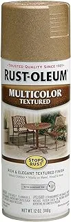 Rust-Oleum 239120 Stops Rust Multi-Color Textured Spray Paint, 12 Ounce (Pack of 1), Radiant Brass