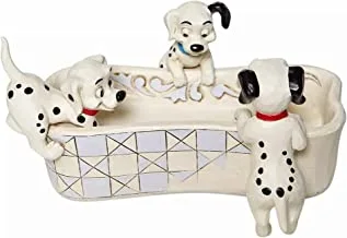 Enesco Disney Traditions by Jim Shore 101 Dalmatians Bone Bowl Figurine, 3.75 Inch, Multicolor