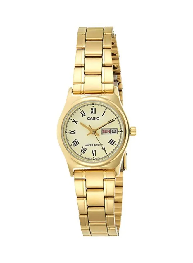 CASIO Women's Stainless Steel Analog Watch LTP-V006G-9BUDF - 25 mm - Gold