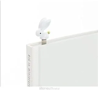 Metalmorphose Zinc Alloy Bunny Design Stationery Bookmark, White/Silver