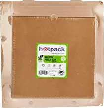 Hotpack Plain Brown Pizza Box 28X28cm - 5 Pieces