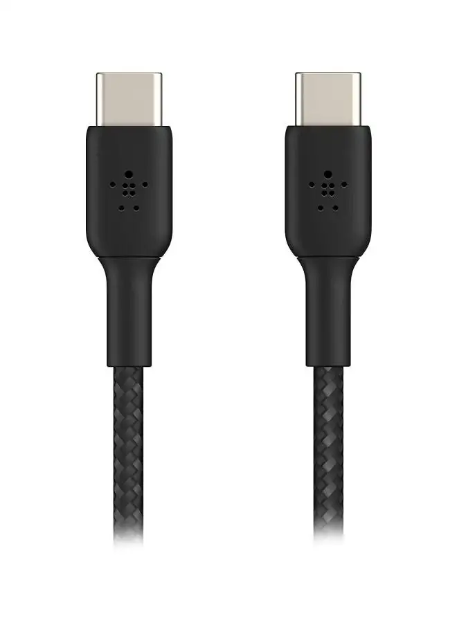 belkin Belkin Braided Usb-C To Usb-C Cable (Usb Type-C Fast Charge Cable For Samsung, Pixel, Ipad Pro And More) - 1M,Black Black