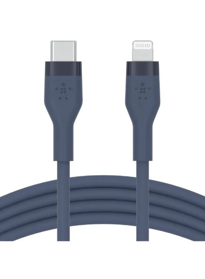 belkin BoostCharge Pro Flex Silicone USB C To Lightning Cable, MFI Certified iPhone Cable 20W Fast Charging Power Delivery For iPhone 15, 14, 13, 12, Pro, Plus, Pro Max, Mini, iPad And More - (1M) Blue