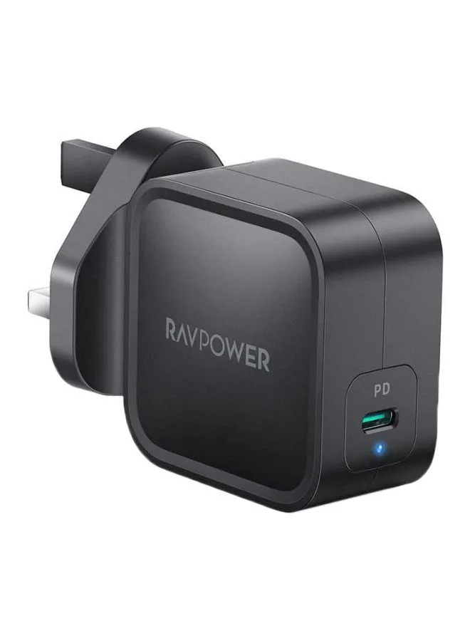 RAVPOWER Short-Circuit Protection PD Pioneer Wall Charger Black