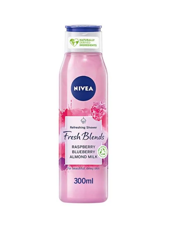 Nivea Fresh Blends Refreshing Shower Gel Raspberry Blueberry Almond Milk 300ml