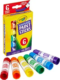 Crayola Washable Paint Sticks, Kids Paint Set, 6 Count