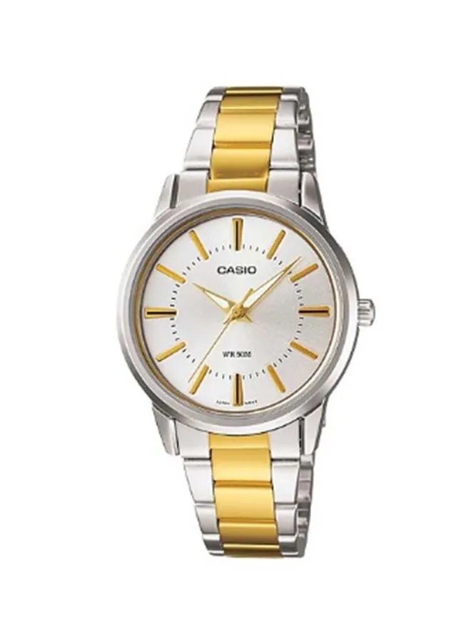 CASIO Women's Stainless Steel Analog Wrist Watch LTP-1303SG-7AVDF - 36 mm - Gold/Silver