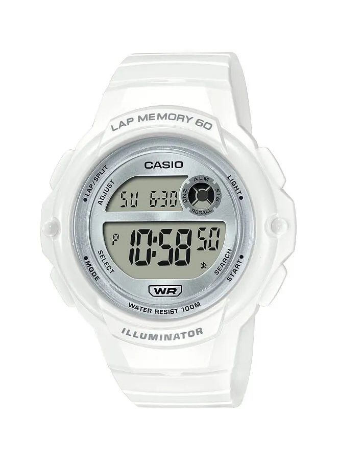 كاسيو ساعة رقمية للنساء بسوار من الراتنج LWS-1200H-7A1VDF.