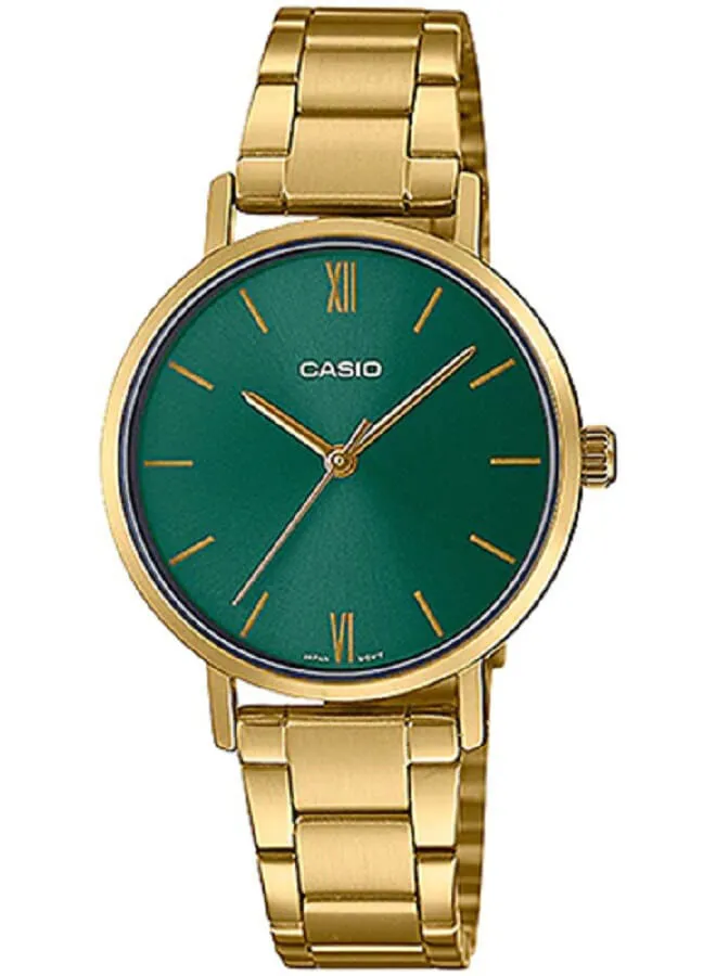 CASIO Stainless Steel Analog Wrist Watch LTP-VT02G-3AUDF