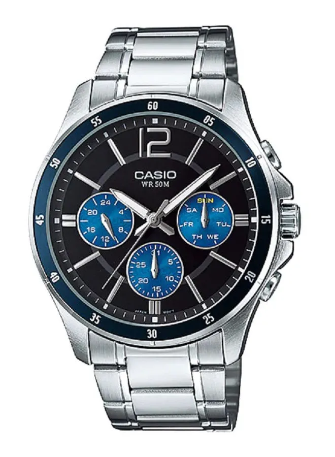 CASIO Stainless Steel Analog Wrist Watch MTP-1374D-2AVDF
