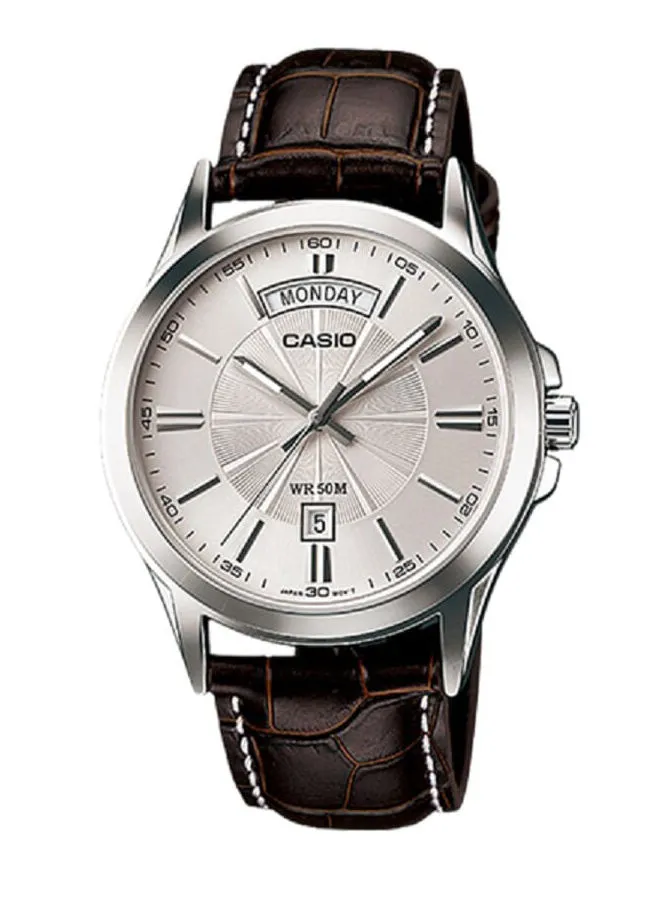 CASIO Leather Analog Wrist Watch MTP-1381L-7AVDF