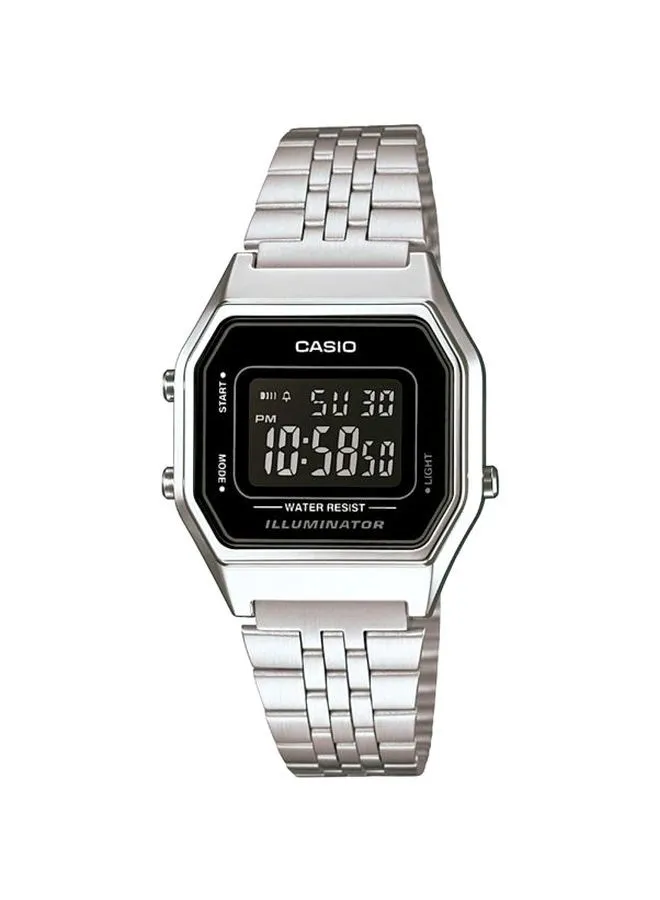 CASIO Men's Stainless Steel Digital Watch La680Wa-1Bdf - 34 mm - Silver