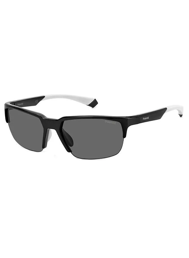 Polaroid Unisex Rectangular Sunglasses PLD 7041/S  BLACKGREY 65