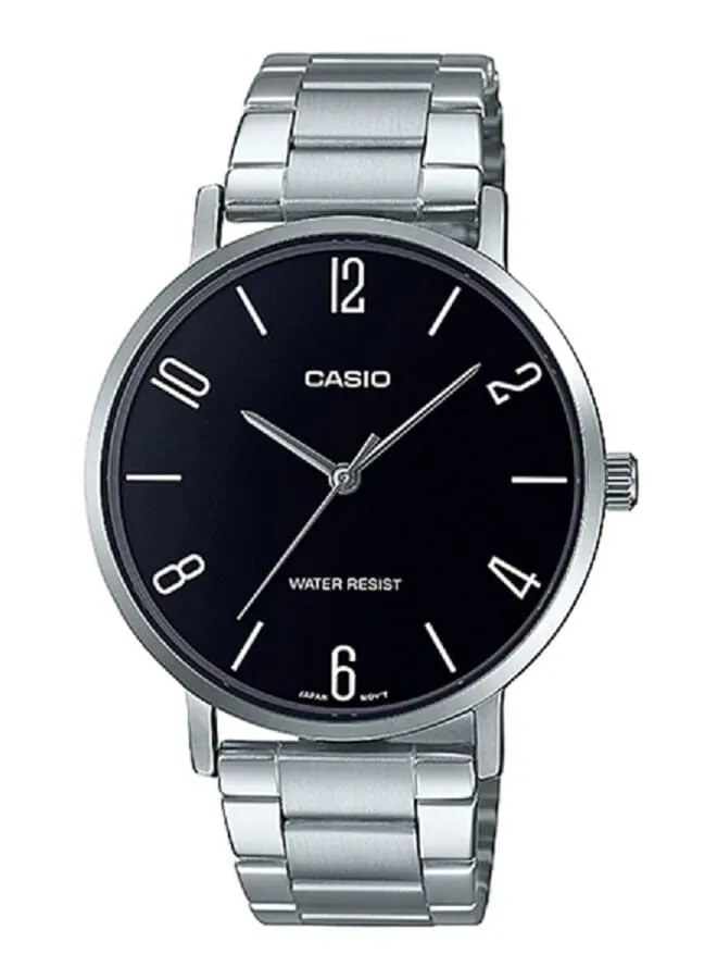 CASIO Stainless Steel Analog Wrist Watch MTP-VT01D-1B2UDF