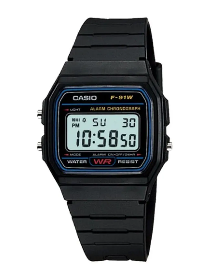 CASIO Resin Digital Wrist Watch F-91W-1DG