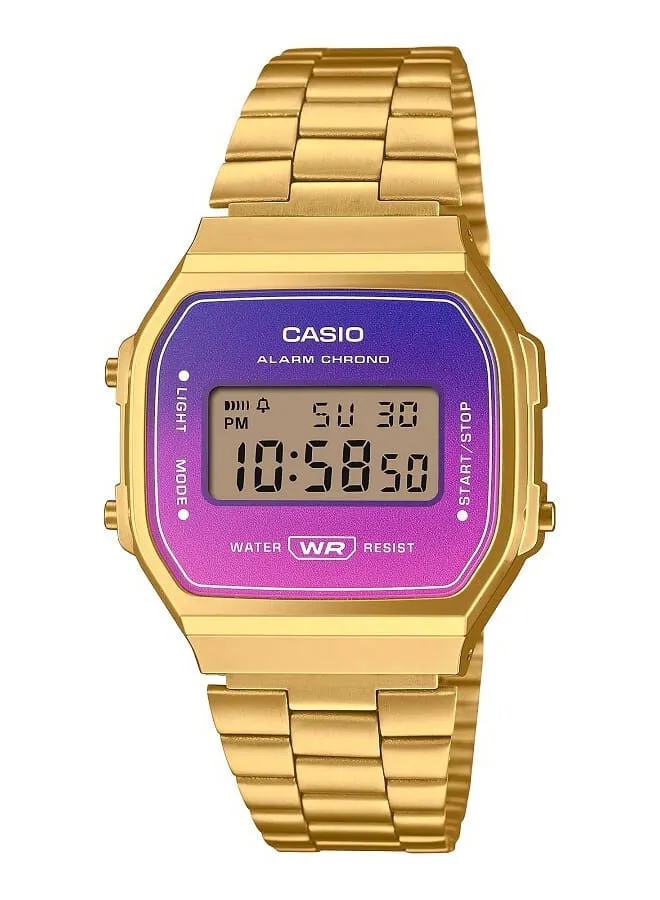 CASIO Stainless Steel Digital Wrist Watch A168WERG-2ADF