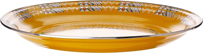 Al Rimaya Enamel Plate, 45 cm Size, Yellow