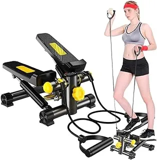 Mini Stepper for Exercises Eazylife Step Machine Stair Twist Stepper Stair Stepper with Resistance Bands and LCD Monitor for Home Gym Office