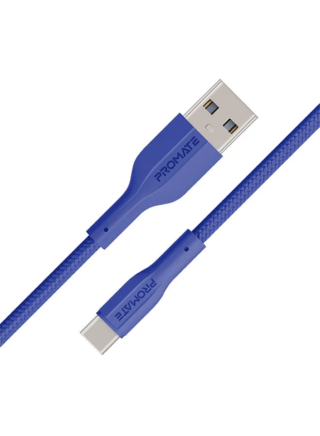 PROMATE Super Flexible Data and Charge USB-C Cable 1M Navy