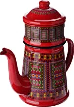 Al Rimaya Enamel Kettle with Filter, 2 Liter Capacity, Red
