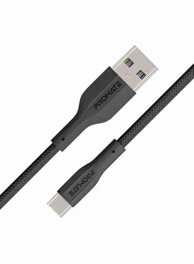 PROMATE Super Flexible Data and Charge USB-C Cable 1M Black