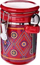 Al Rimaya Canister with Spoon, 1000 ml Capacity, Red