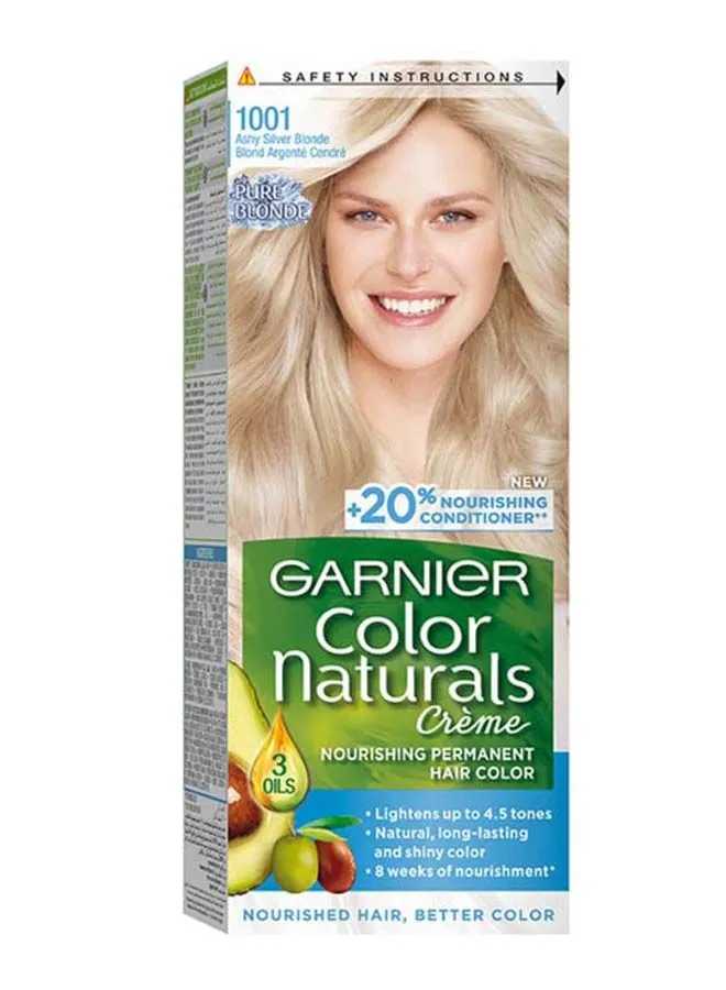 Garnier Color Naturals Permanent Hair Color 1001 Ashy Silver Blonde 112ml