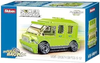 Sluban Power Bricks Series - Green Electric Vehicle Building Blocks 59PCS - For Age 6+ Years Old