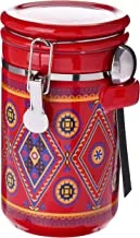 Al Rimaya Canister with Spoon, 1200 ml Capacity, Red