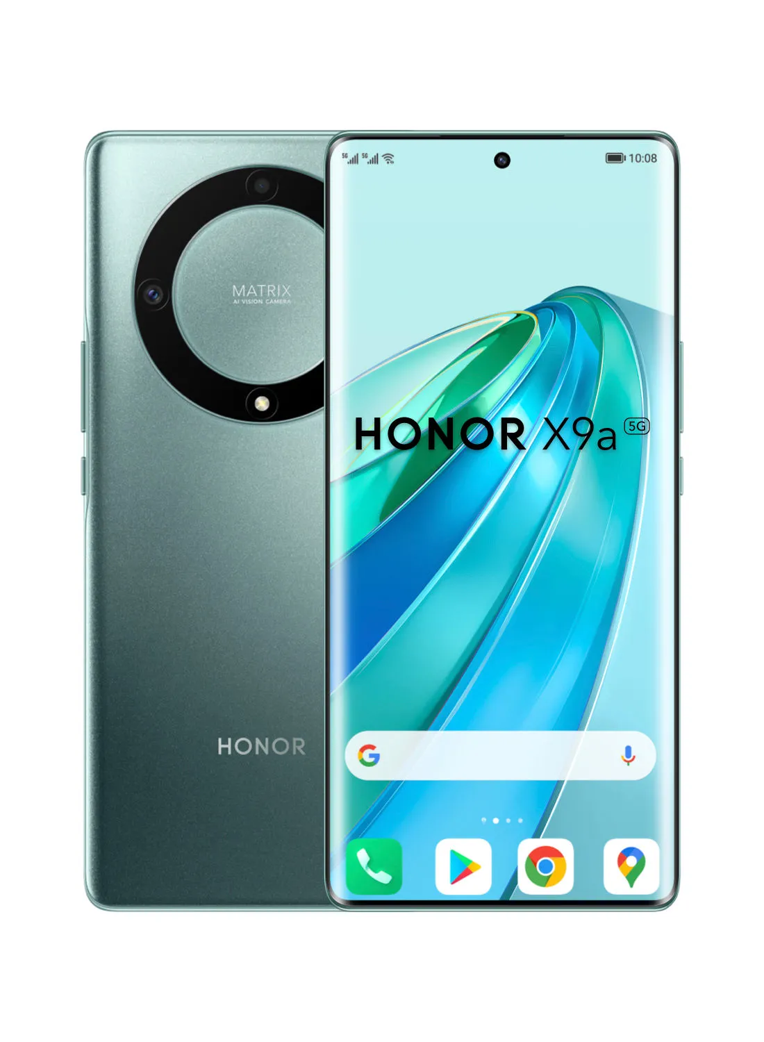 هاتف Honor X9a ثنائي الشريحة باللون الأخضر الزمردي ، وذاكرة وصول عشوائي (RAM) سعة 8 جيجابايت ، وذاكرة وصول عشوائي (RAM) سعة 256 جيجابايت ، وشبكة 5G - إصدار الشرق الأوسط