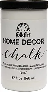FolkArt 25643 Home Decor Chalk Furniture & Craft Paint in Assorted Colors, 32 ounce, Cottage White