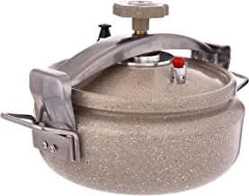 Al Rimaya Aluminum Low Pressure Cooker, 7 Liter Capacity, Beige